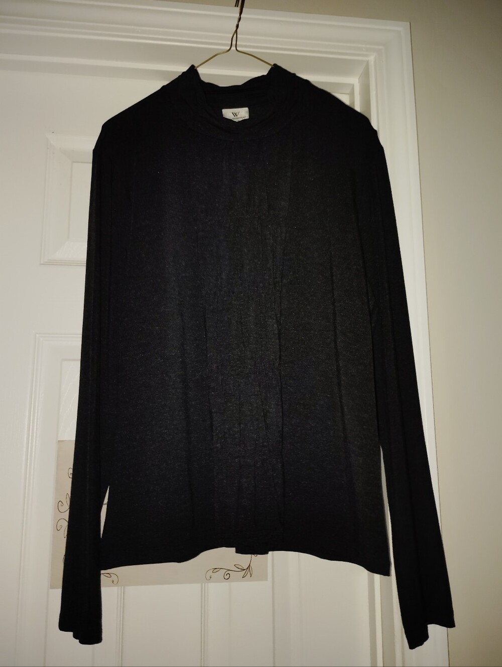 Dark Grey Mock Neck Long Sleeve top XL